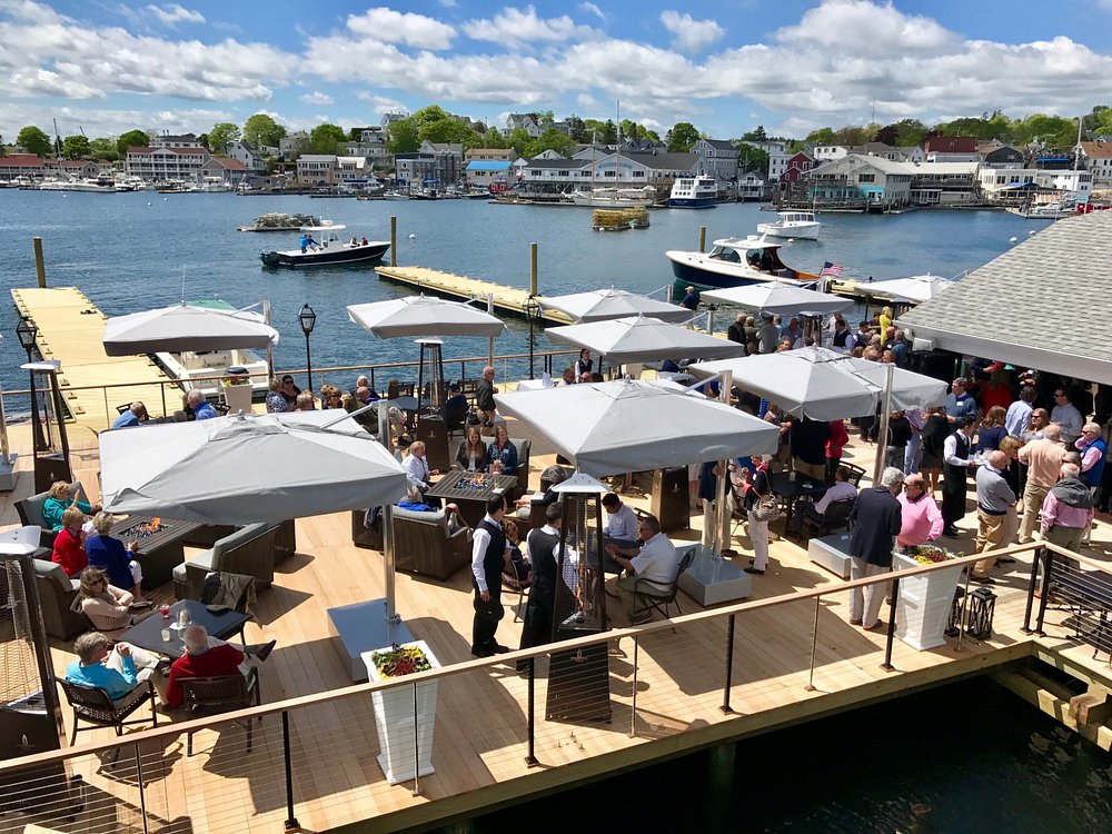 outdoor dining deck coastal prime boothbay harbor oceanside resort
